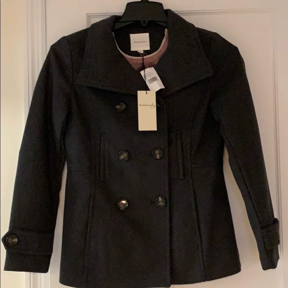 NWT grey peacoat
